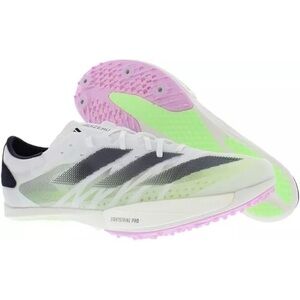 Adidas Adizero Ambition Track Sneaker Spikes White Black IE5486 Men Size 13